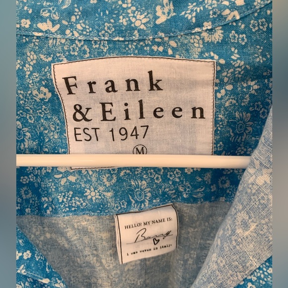 Frank & Eileen floral 100% linen Women's Top, “Barry” style.EUC, size M. - Picture 4 of 5